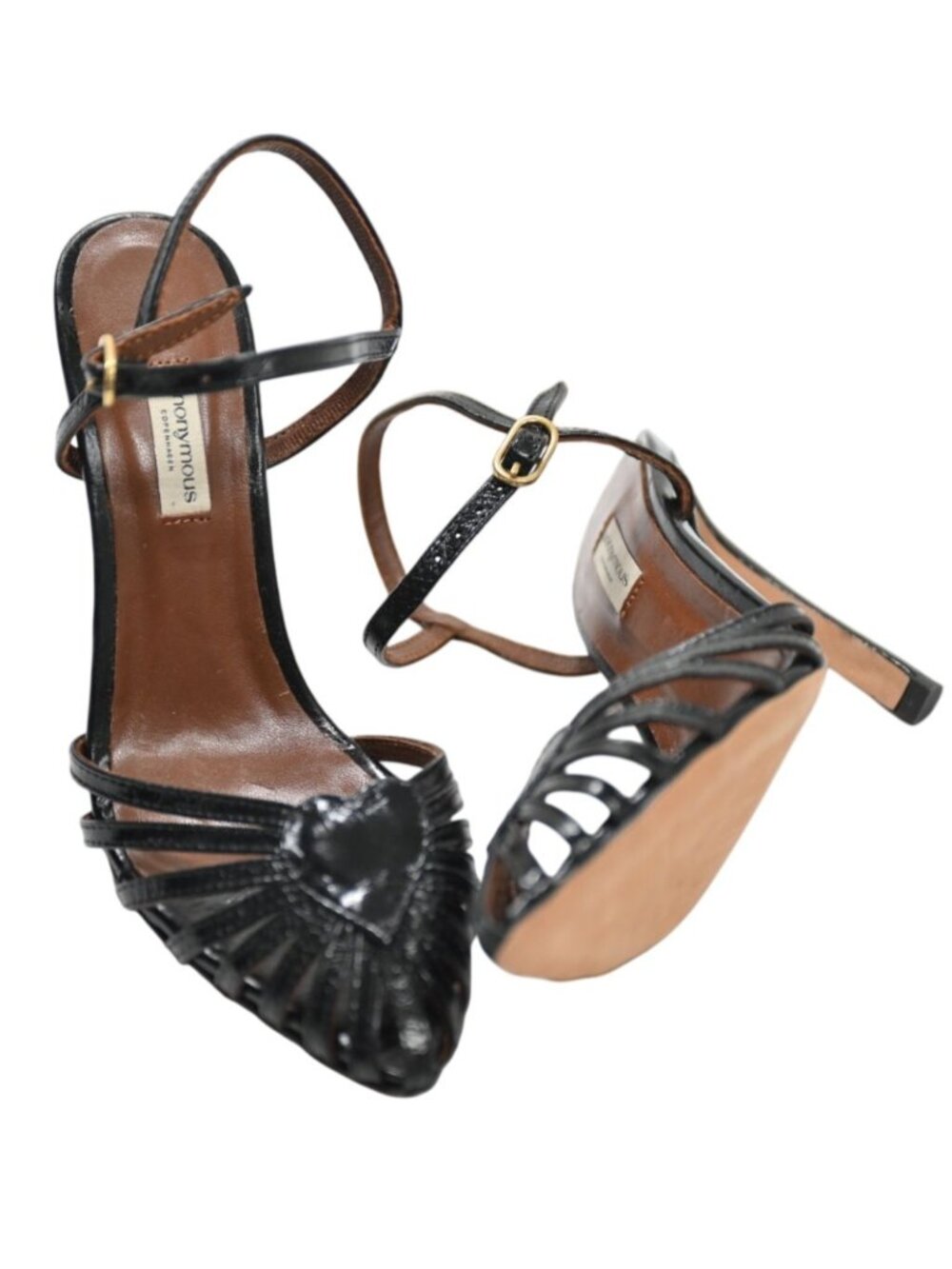 Anonymous Keesha 100 Sandals in Black Crinkled